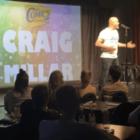 Craig Millar performing at the Comics Lounge